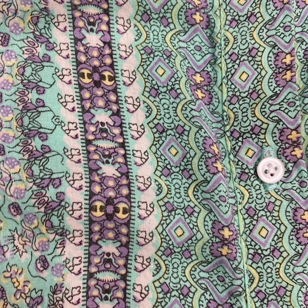 Sea Lustre Boho‎ Shirt Maxi Dress Coastal Cowgirl Coverup full Button - Picture 3 of 15